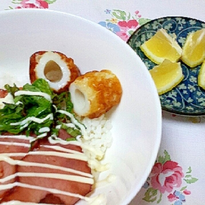 さっぱり焼豚丼～レモンを添えて～